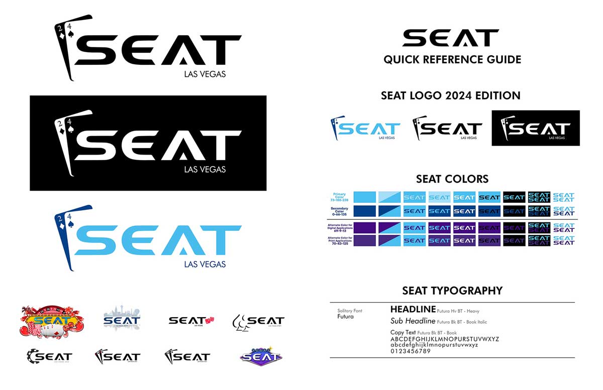 Scott Durrant Designed these logo variations of the word SEAT for the SEAT conference in Las Vegas