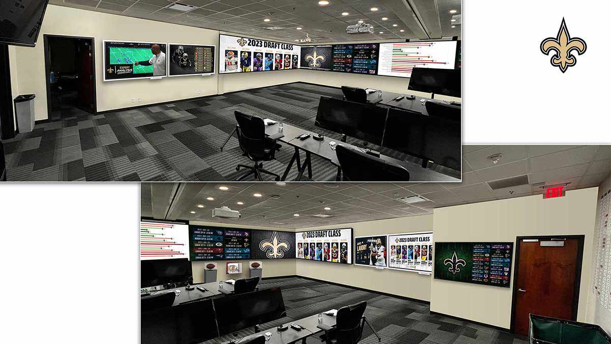 New Orleans Saints draft room