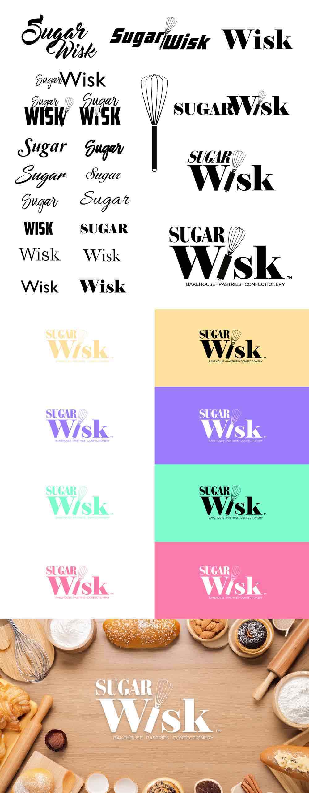 This piece shows some of Scott Durrant's design process involved in the steps of brand identity in graphic design 