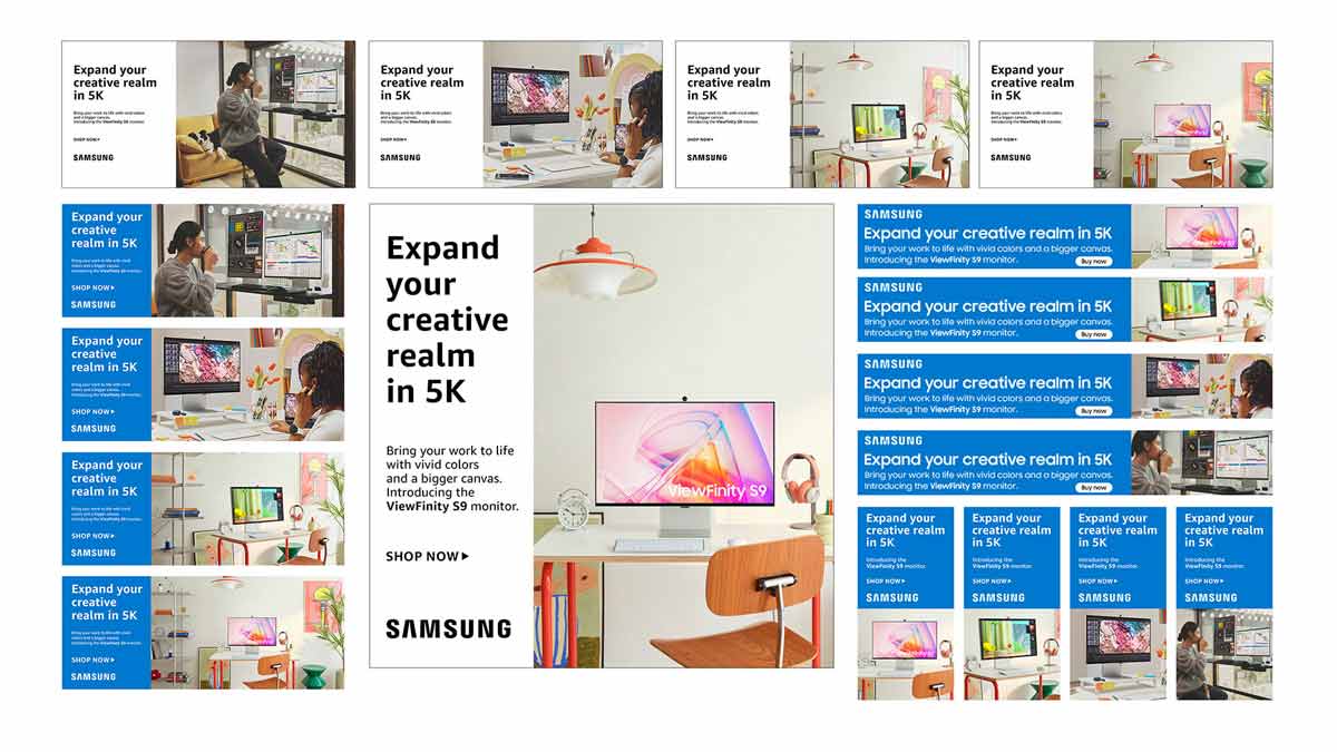 Scott Durrant, a graphic and motion designer optimized these digital ads for a samsung computer launch campaign